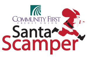 Community First Credit Union Santa Scamper Logo