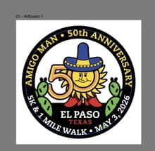 Amigo Man 5K Run & 1 Mile Walk logo