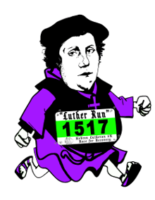 "Luther Run" 5k Race for Recovery logo