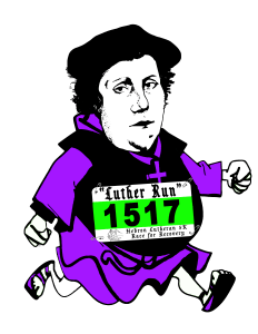"Luther Run" 5k Race for Recovery Logo