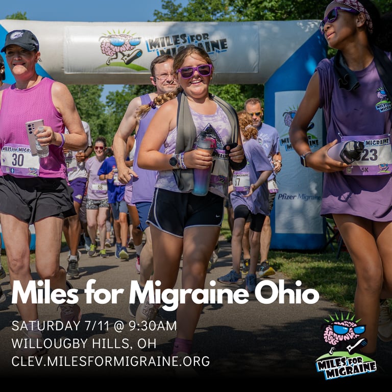 Miles for Migraine Ohio logo