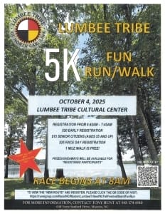 Lumbee Tribe of NC Fall  Festival 5k and Fun Run Logo