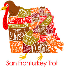 San Francisco Turkey Trot (24th annual Thanksgiving Run & Walk) logo