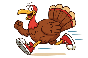Poultry in Motion; Waco Thanksgiving Day Turkey Trot 5K and One Mile Logo