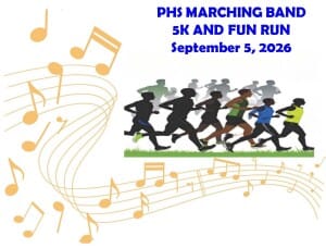 PHS Marching Band VIRTUAL 5K and VIRTUAL Fun Run Logo