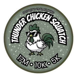 Thunder Chicken Squatch Trail Jamboree Logo