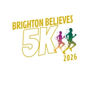 4th Annual Brighton Believes 5K                                                    "Hit the Ground Running" Logo