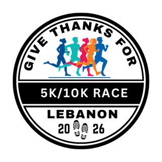 Give Thanks for Lebanon 5K-10K Run 2026 Logo