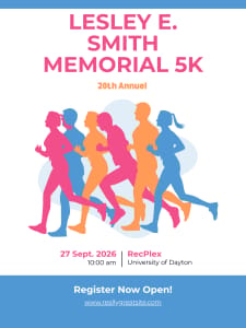 20th Annual Lesley E. Smith Memorial 5k Logo