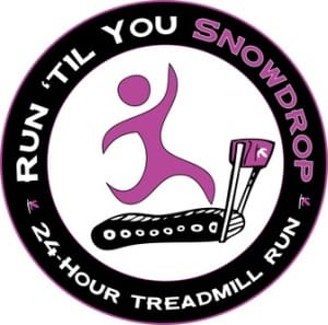 Run Til You Snowdrop-24 Hour Treadmill Run Logo