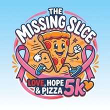The Missing Slice -  Love, Hope & Pizza 5K logo