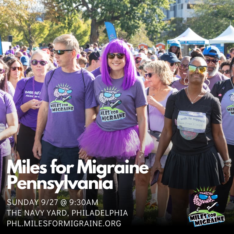 Miles for Migraine Pennsylvania logo