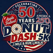 Nappanee Apple Festival Donut Dash 5K and Donut 1-Mile Run / Walk logo
