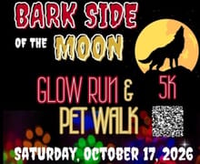 Bark Side of the Moon 5k Glow Run & Pet Walk logo