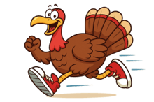 Poultry in Motion; Waco Thanksgiving Day Turkey Trot 5K and 1K Run/Walk logo