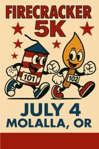 Molalla Firecracker 5k logo