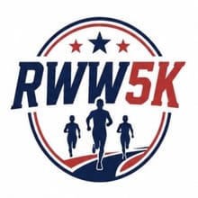 Red, White, and WARRIOR 5K logo