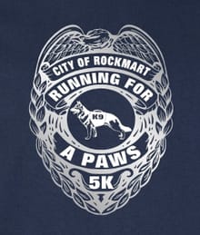 City of Rockmart - "Running for a Paws" 5K logo