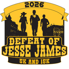 Defeat of Jesse James Days 5K/15K logo