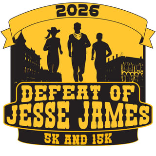 Defeat of Jesse James Days 5K/15K Logo