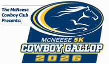 The McNeese Cowboy Club 5k Gallop & Kids 1K Round Up Fun Run logo