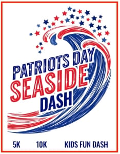Patriots Day Seaside Dash 5K / 10K / Kid's Dash Logo