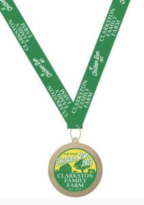 5th Annual Clarkston Family Farm 5k Chicken Run and 1mile Chicken Little Run Logo