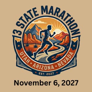 3 State Marathon - 26.2 - 13.1 - 10K - 5K Logo
