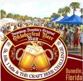 The Dunedin OktoBEERfest 5K 10K 15K at HOB Brewing Company Downtown Dunedin Logo