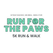 Strayhaven Animal Shelter Run for the Paws 5K Run and Walk logo