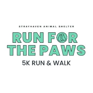 Strayhaven Animal Shelter Run for the Paws 5K Run and Walk Logo