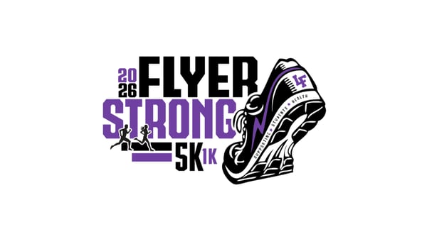 Flyer Strong 5k/1k for Student Health logo