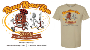 Lakeland Rotary & General Federation of Women's Clubs Rump Roast Run Logo