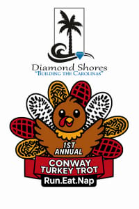 1st Annual Diamond Shores Conway Turkey Trot 5K Run/Walk Logo