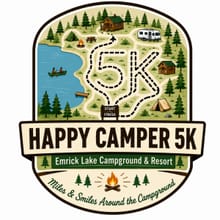 Happy Camper 5k at Emrick Lake Campground & Resort logo