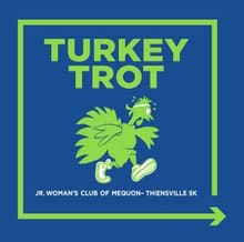 Junior Woman's Club of Mequon-Thiensville 2026 Turkey Trot logo