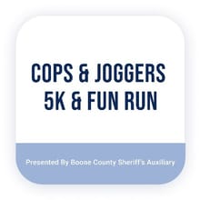 Cops & Joggers 5K/Fun Run, presented by Boone County Sheriff’s Auxiliary logo