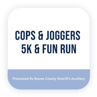 Cops & Joggers 5K/Fun Run, presented by Boone County Sheriff’s Auxiliary Logo