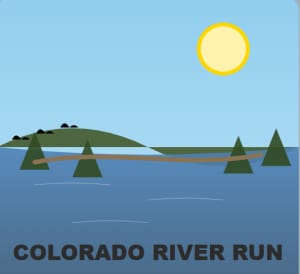 Colorado River Run 250K • 100 Mile • 50 Mile • 50K • Marathon • Half Marathon & Ruck • 10K • 5K • Kids 1K Logo
