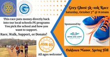 Grey Ghost 5k-10k- Spring Hill : October 3rd 8am logo