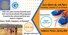 Grey Ghost 5k-10k- Spring Hill : October 3rd 8am logo