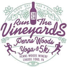Run the Vineyards - Penns Woods Yoga & 5K logo