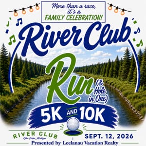 River Club Run (& Hole in One!) Presented by Leelanau Vacation Realty Logo