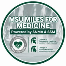 MSU Miles for Medicine - Powered by SNMA & SSM logo