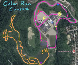 TJHS Color Fun Run/Walk Logo