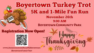11th Annual Boyertown Turkey Trot Logo