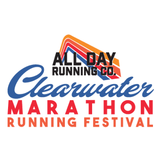 2027 All Day Running Co. Clearwater Marathon & Running Festival Logo