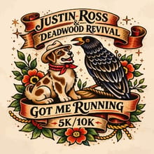 Justin Ross & Deadwood Revival "GOT ME RUNNING" logo