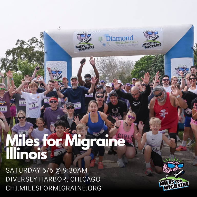 Miles for Migraine Illinois  logo