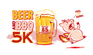 Beer & BBQ 5k Run/Walk Logo